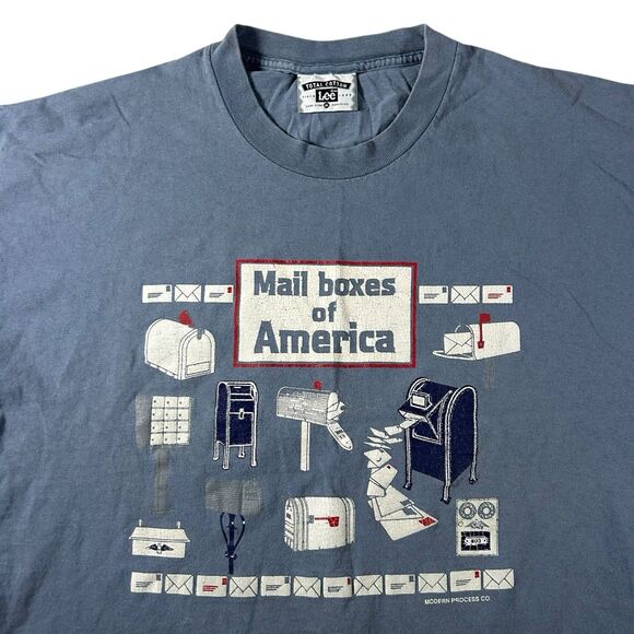 Vintage USPS Postal Service Graphic Shirt Men’s XL Mail Boxes of America 90s USA - Picture 1 of 12